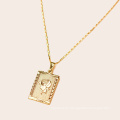 Personalidad personalizada Rose Clavicle 18 K K Jewelry Goldy Jewelry and Silver Jewelry 925 Sterling Charms para joyas